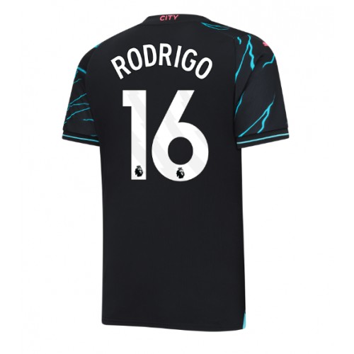 Pánský Fotbalový dres Manchester City Rodri Hernandez #16 2023-24 Třetí Krátký Rukáv